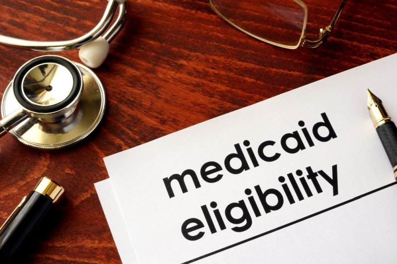 Infographic detailing Medicaid eligibility requirements and the use of a Qualified Income Trust for managing income limits in estate planning and elder law scenarios.