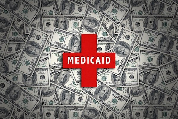 Image illustrating the distinctions between Medicare and Medicaid programs, highlighting the differences in coverage for nursing home care, community services, and home-based care, as part of estate planning and elder law decisions.