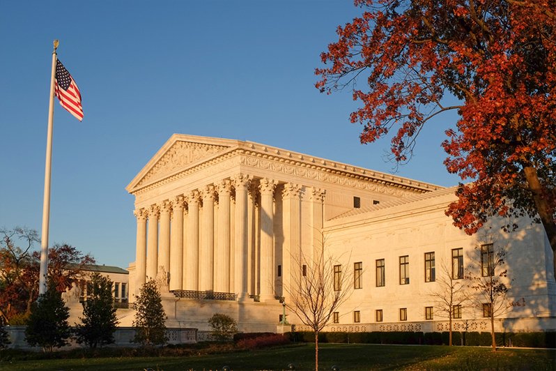 Image of the U.S. Supreme Court building, relevant to a decision affecting estate planning and inherited IRAs' protection from creditors.