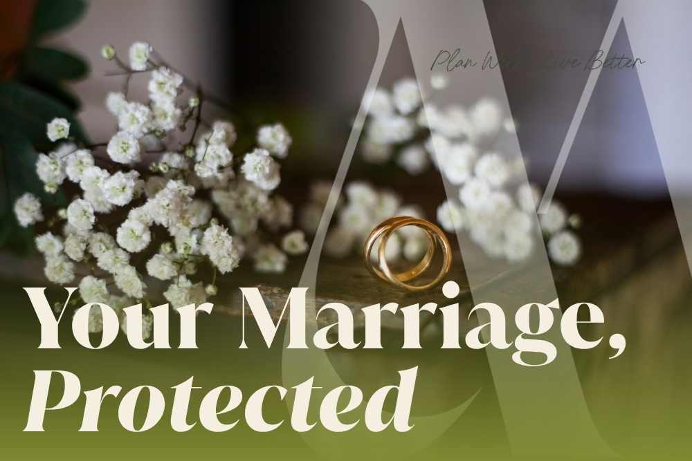 Newly married couple reviewing estate planning documents together — estate plan after marriage New Jersey New York