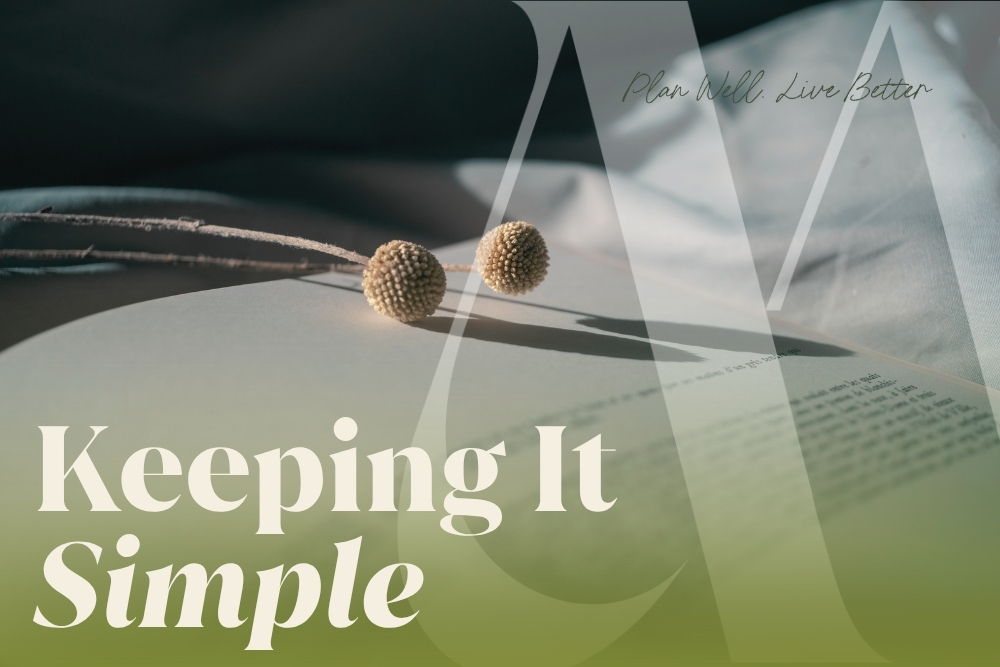 Clean desk with a few simple documents representing a practical guide to what estate planning documents you actually need in New Jersey